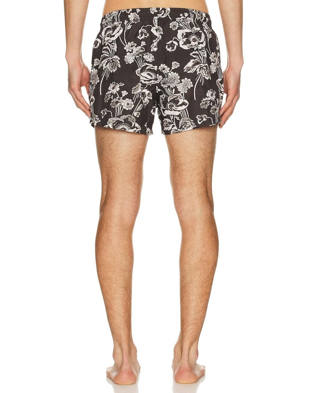 Commas Black Painted Peonies Short Swim Short for men