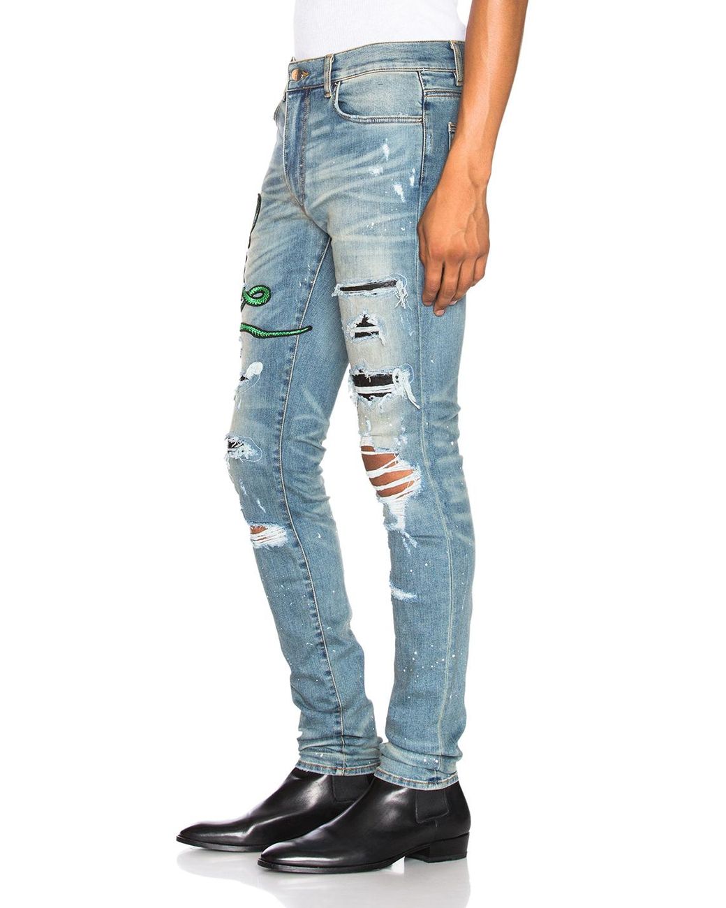 Amiri Art Patch Snake Jean in Blue for Men | Lyst