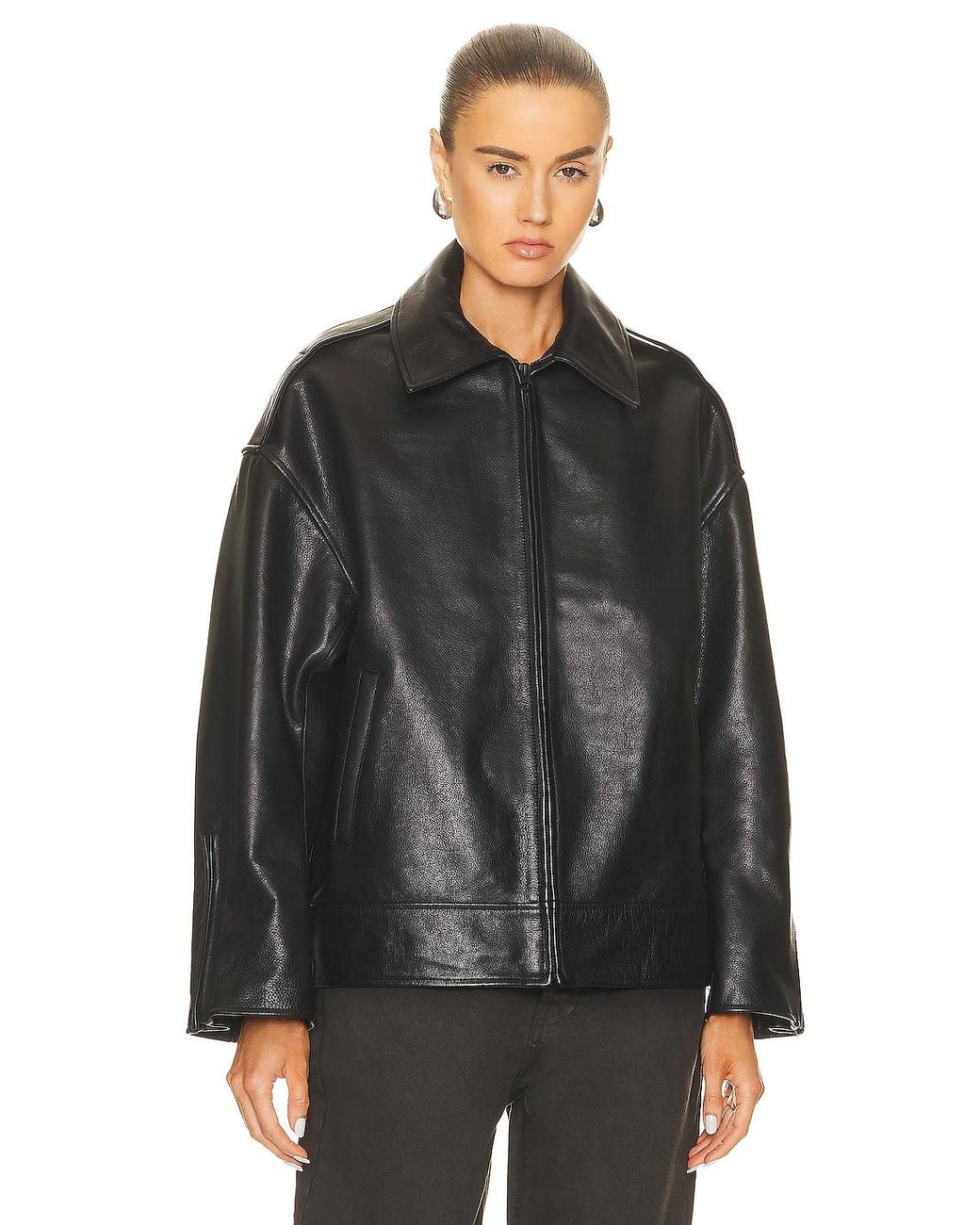 GRLFRND Alek Leather Jacket in Black | Lyst