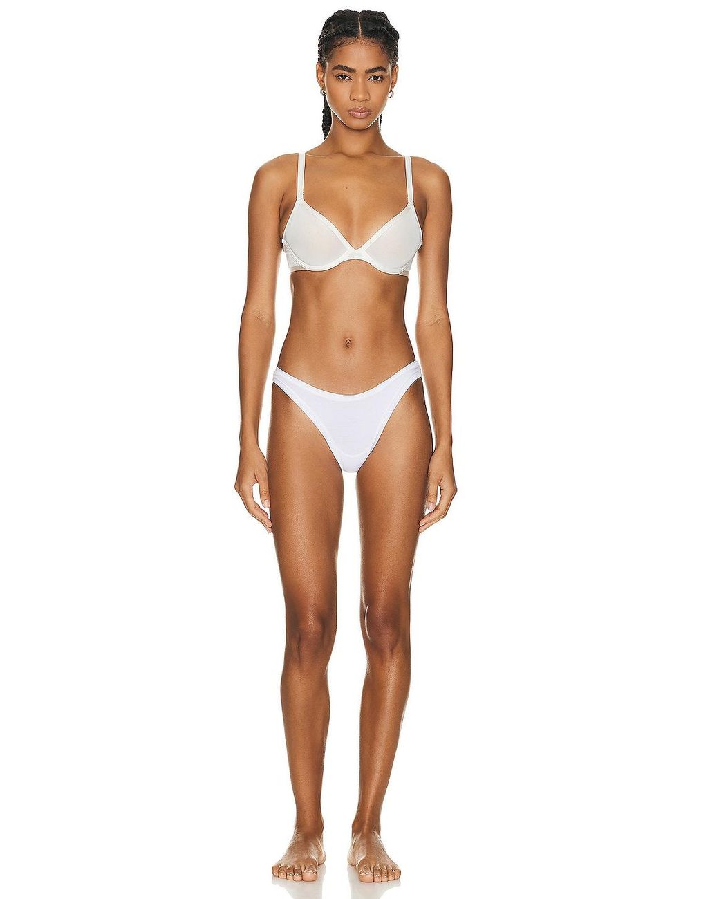 CUUP Multicolor Mesh Plunge Bra