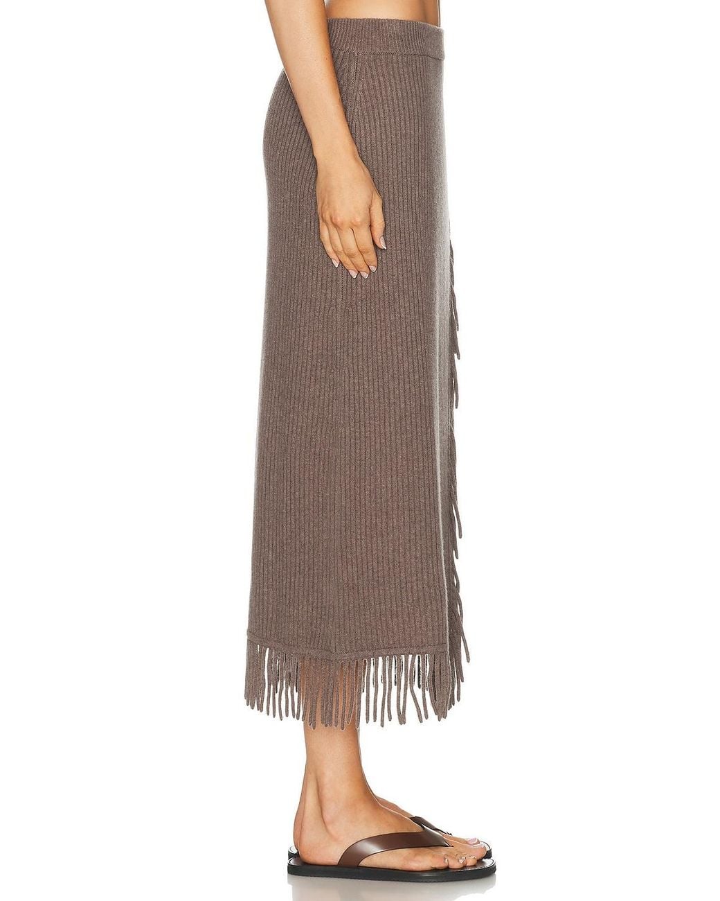 Jonathan Simkhai Brown Casey Midi Skirt