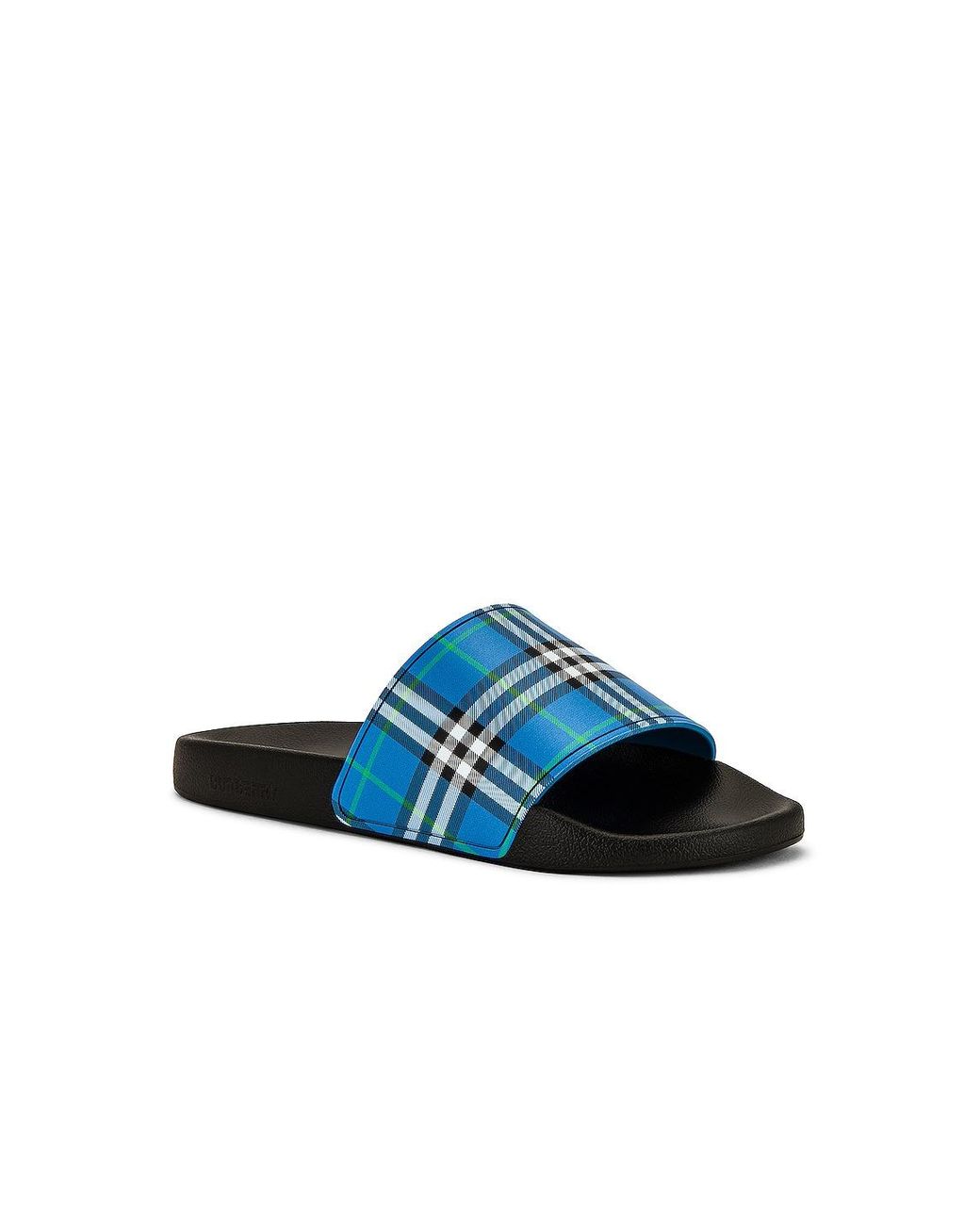 Burberry Rubber Furley Slide Sandal in Blue Azure (Blue) for Men Lyst