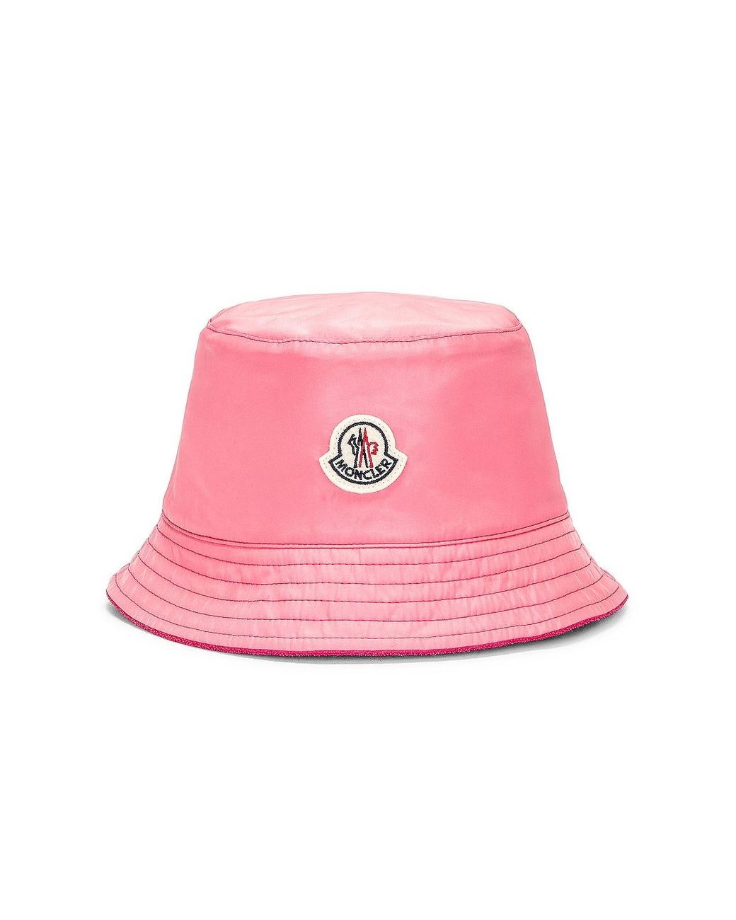 Moncler Pink Terry Bucket Hat