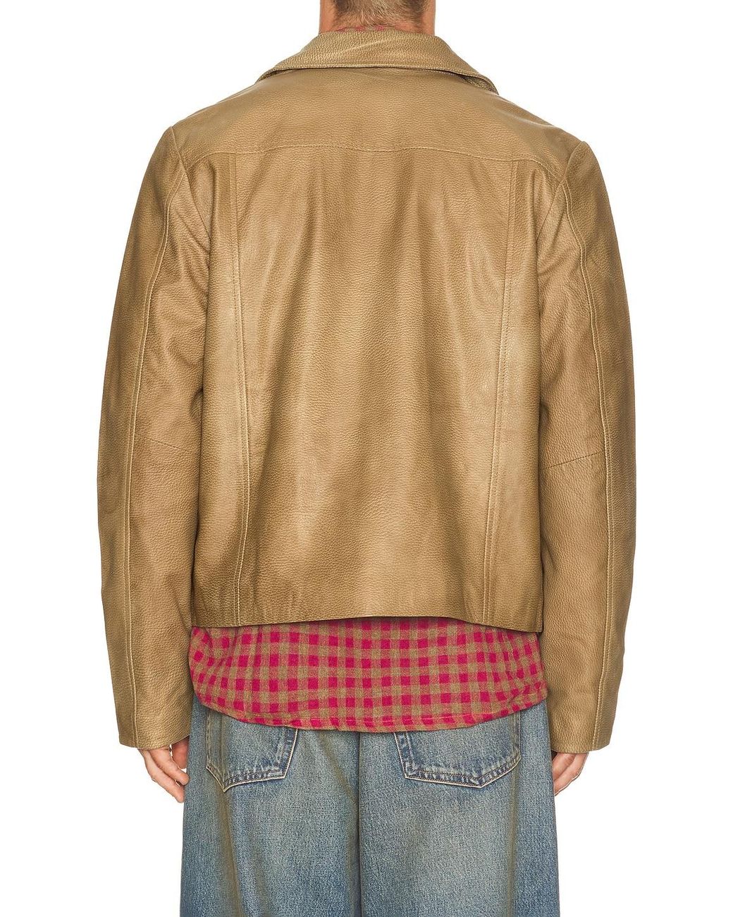 Won Hundred Brown Dutton Leather Jacket for men