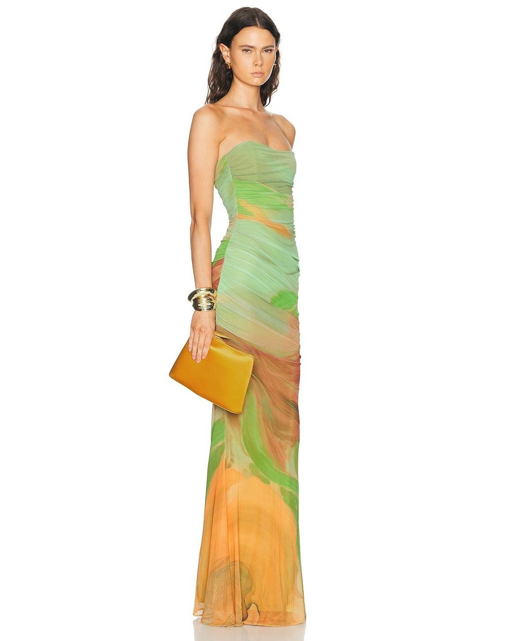 Liffner Yellow Zip Clutch