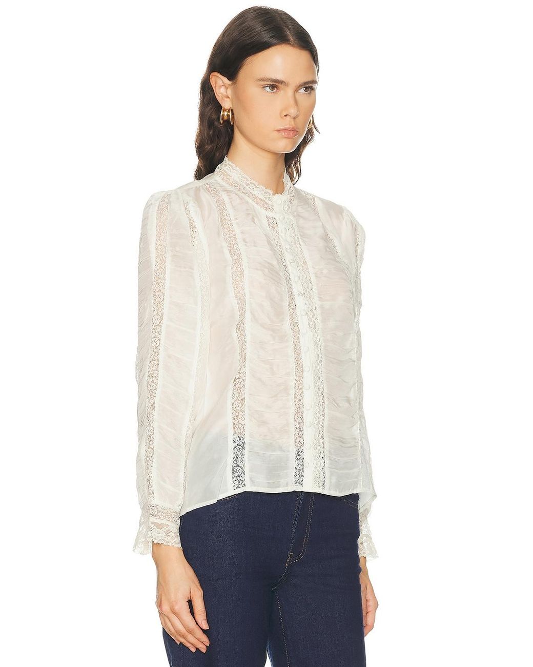 LoveShackFancy White Jacque Top