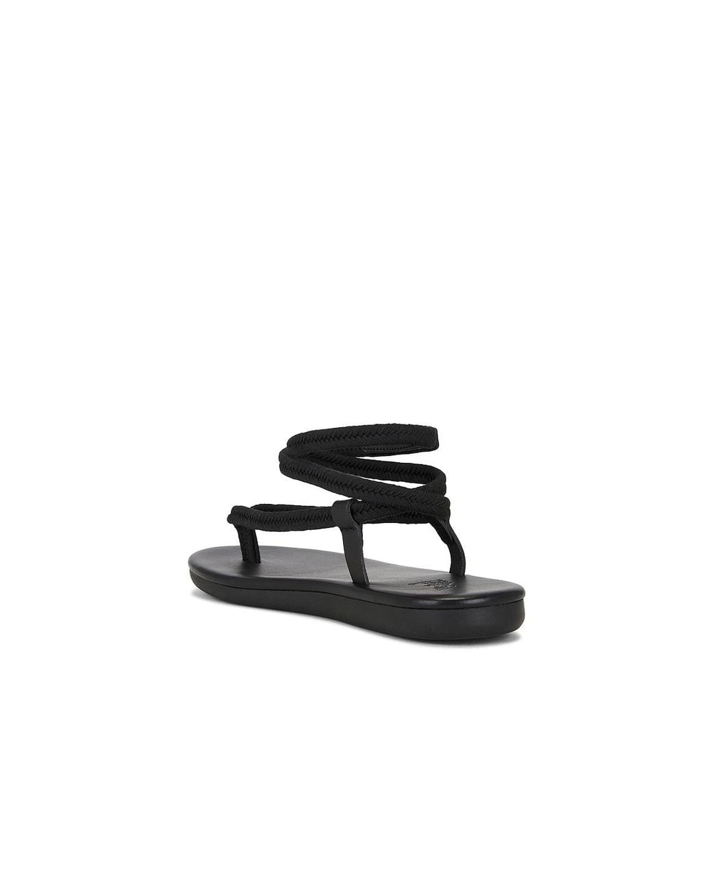 Ancient Greek Sandals Black Ormi Sandals