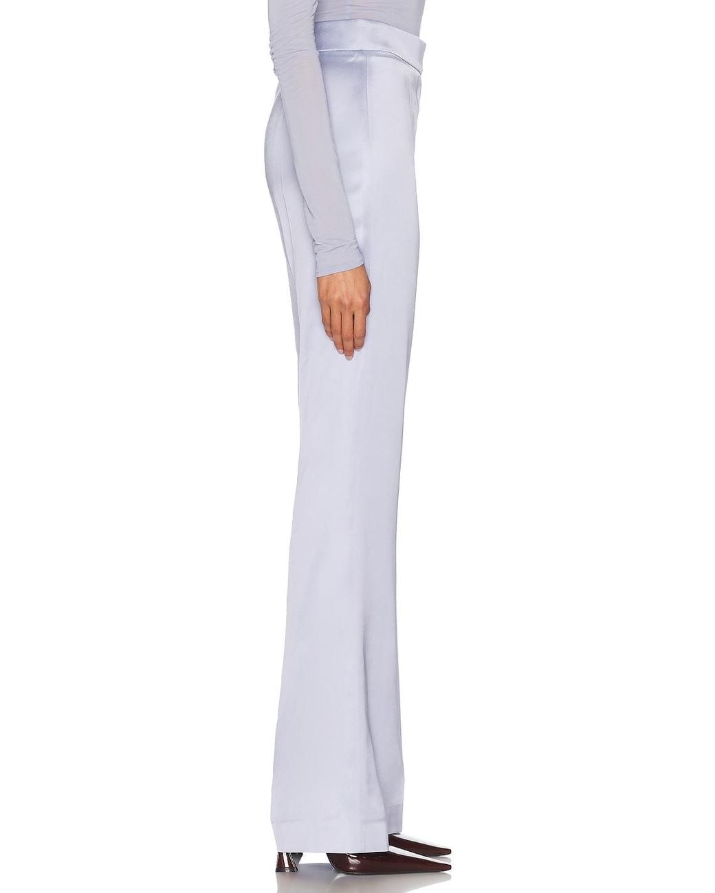 Alexandre Vauthier White Satin Tailoring Pant