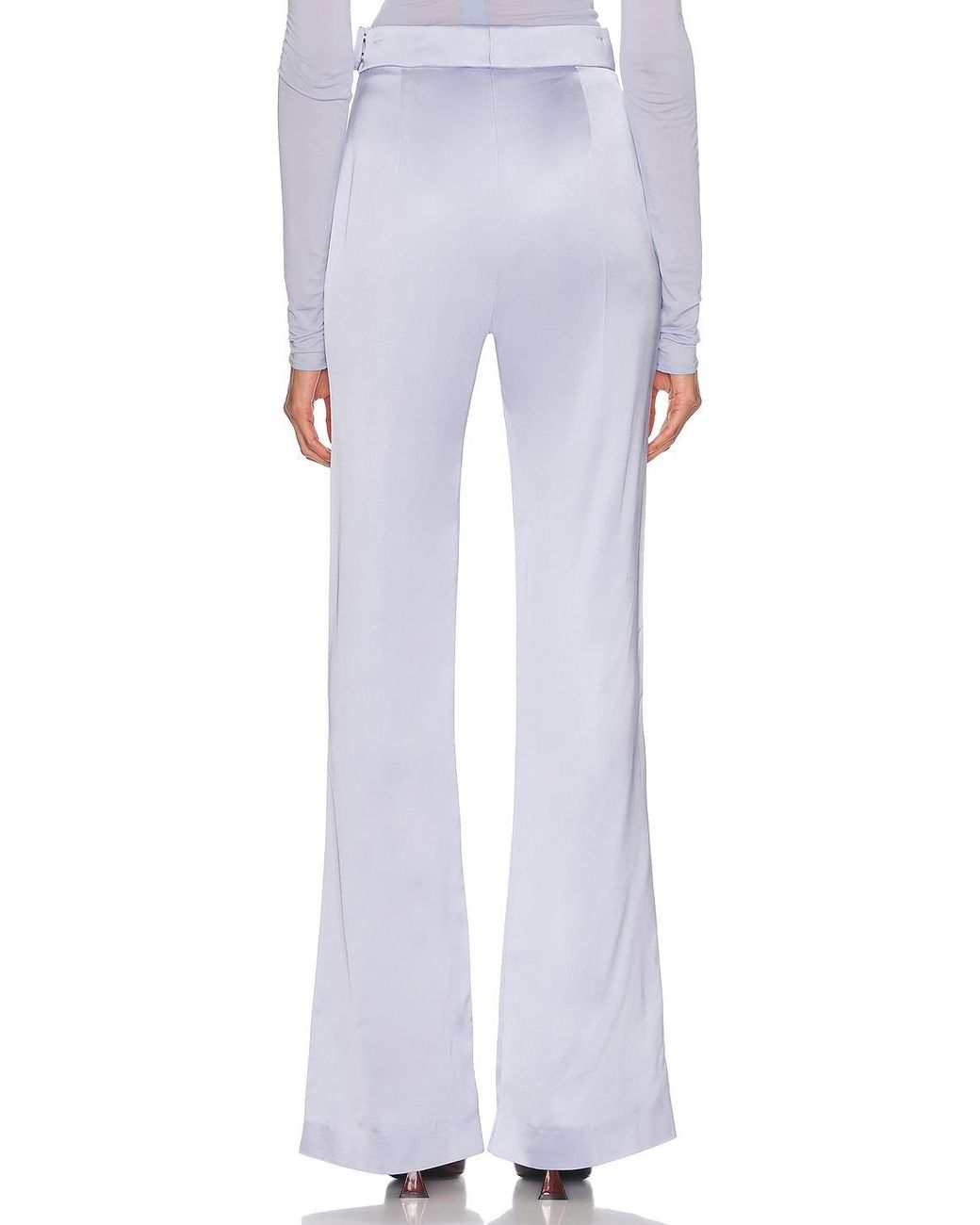 Alexandre Vauthier White Satin Tailoring Pant