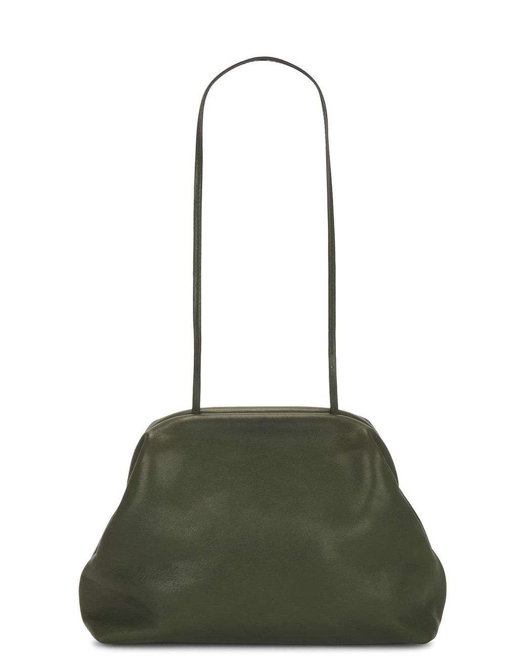 THE ROW MIRA LEATHER CLUTCH