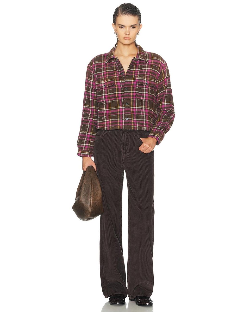 R13 Red Padded Cropped Jacket