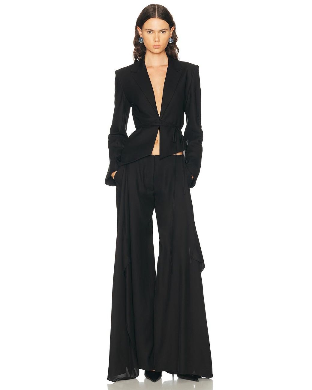 Christopher Esber Black Released Towel Trouser
