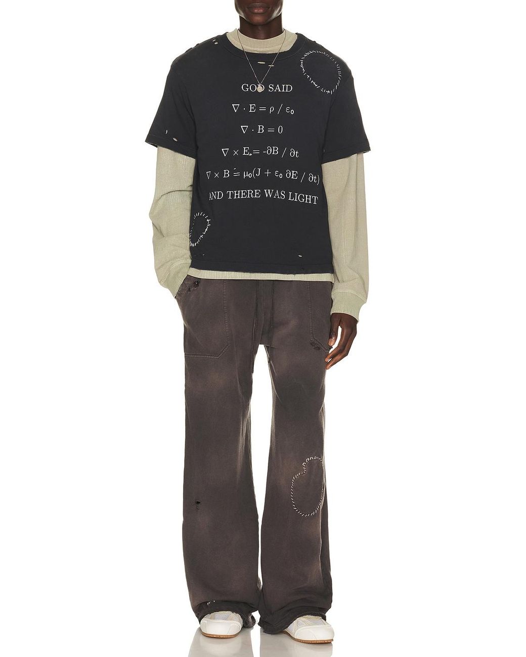 Strike Oil Gray Thrashed Sweatpants for men
