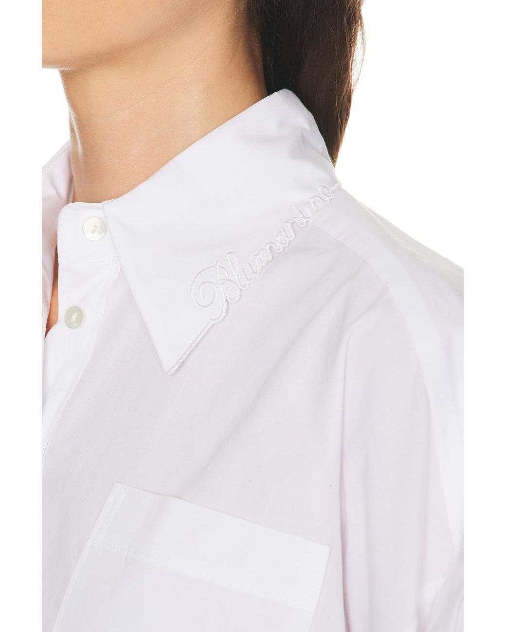 Blumarine White Button Up Top