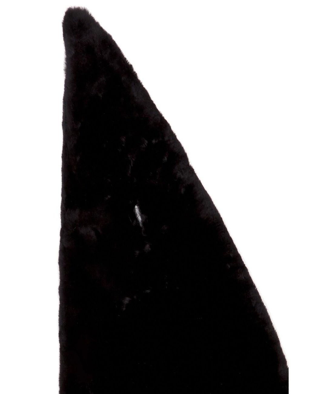 Nour Hammour Black Sena Shearling Pull Scarf