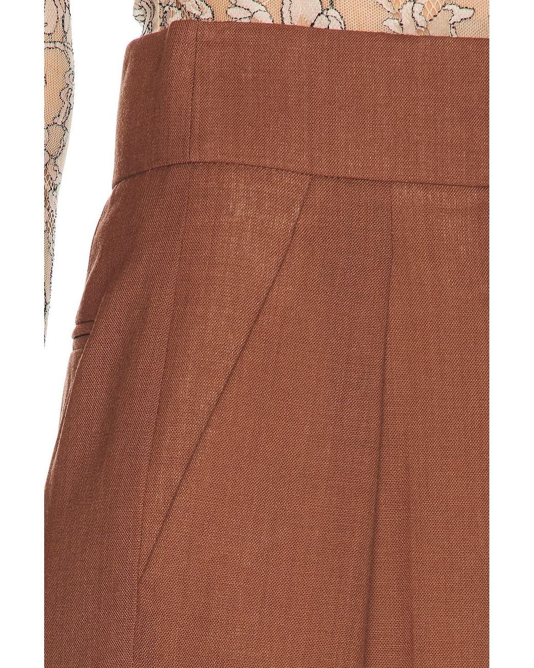 Valentino Brown Functional Suiting Pant
