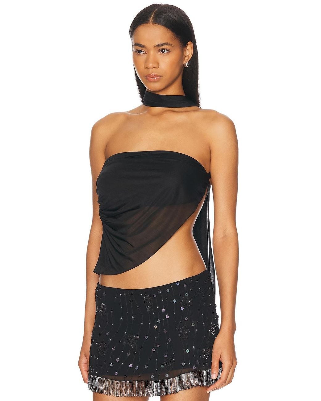 Mirror Palais Black Deity Top