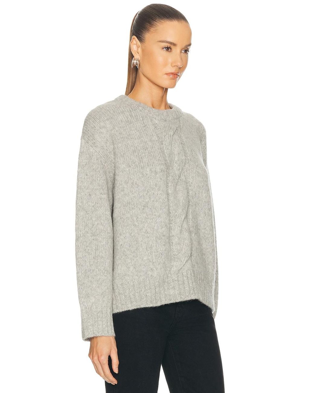 Jenni Kayne Tove Crewneck Sweater in Gray | Lyst