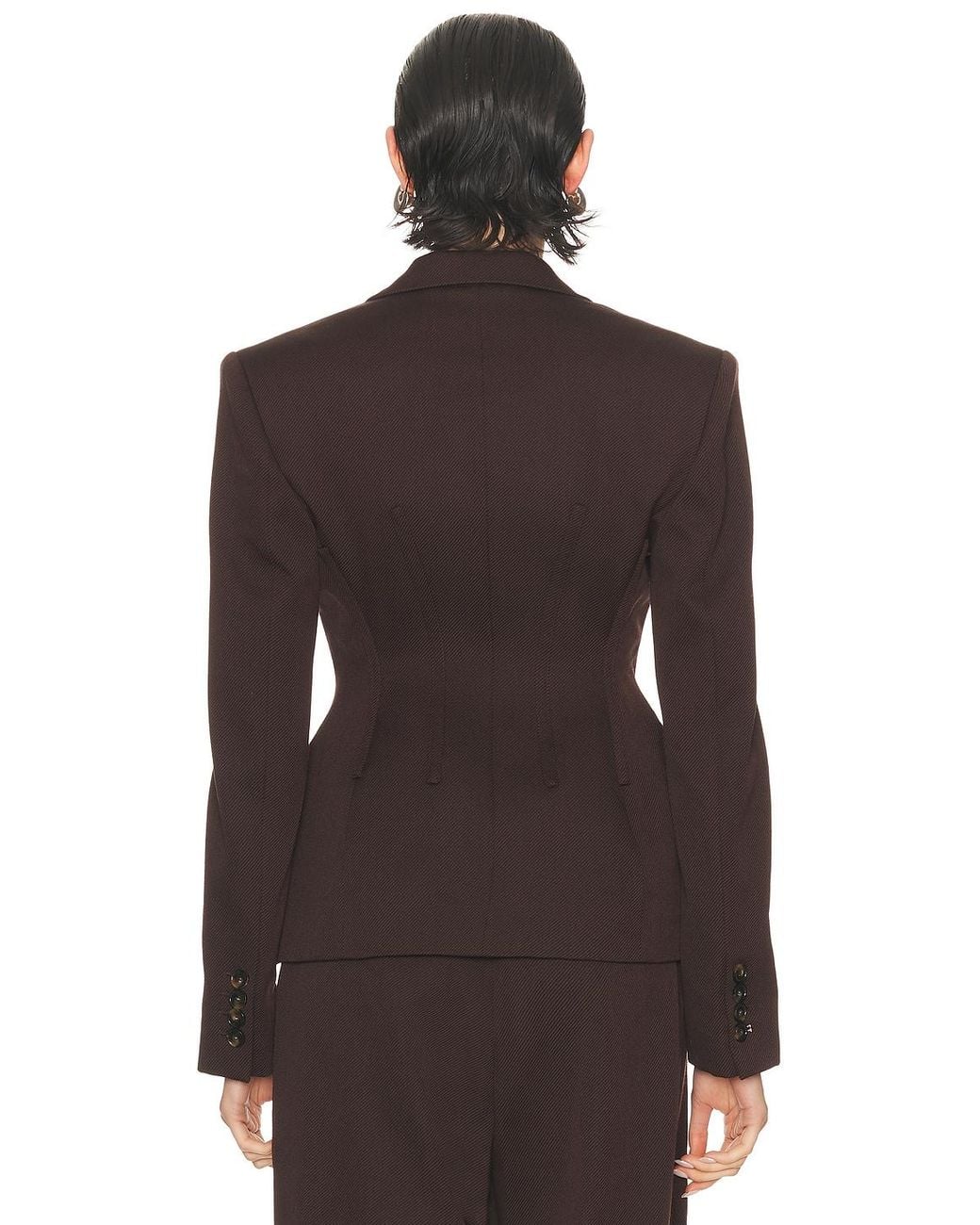 Stella McCartney Black Twill Tailoring Molded Jacket