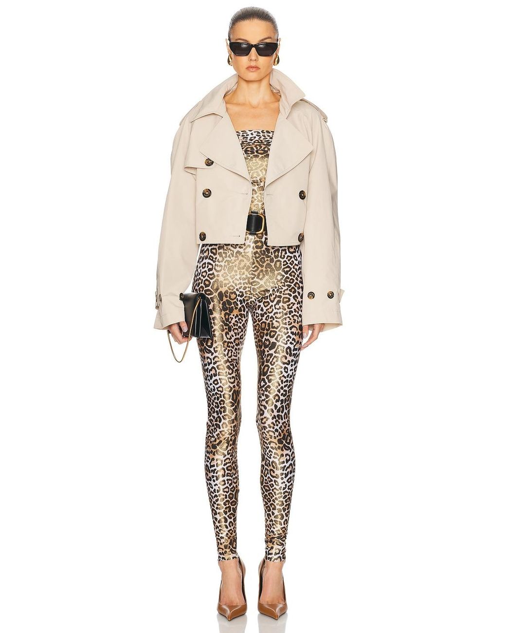 Alexandre Vauthier Natural Panther Bodysuit