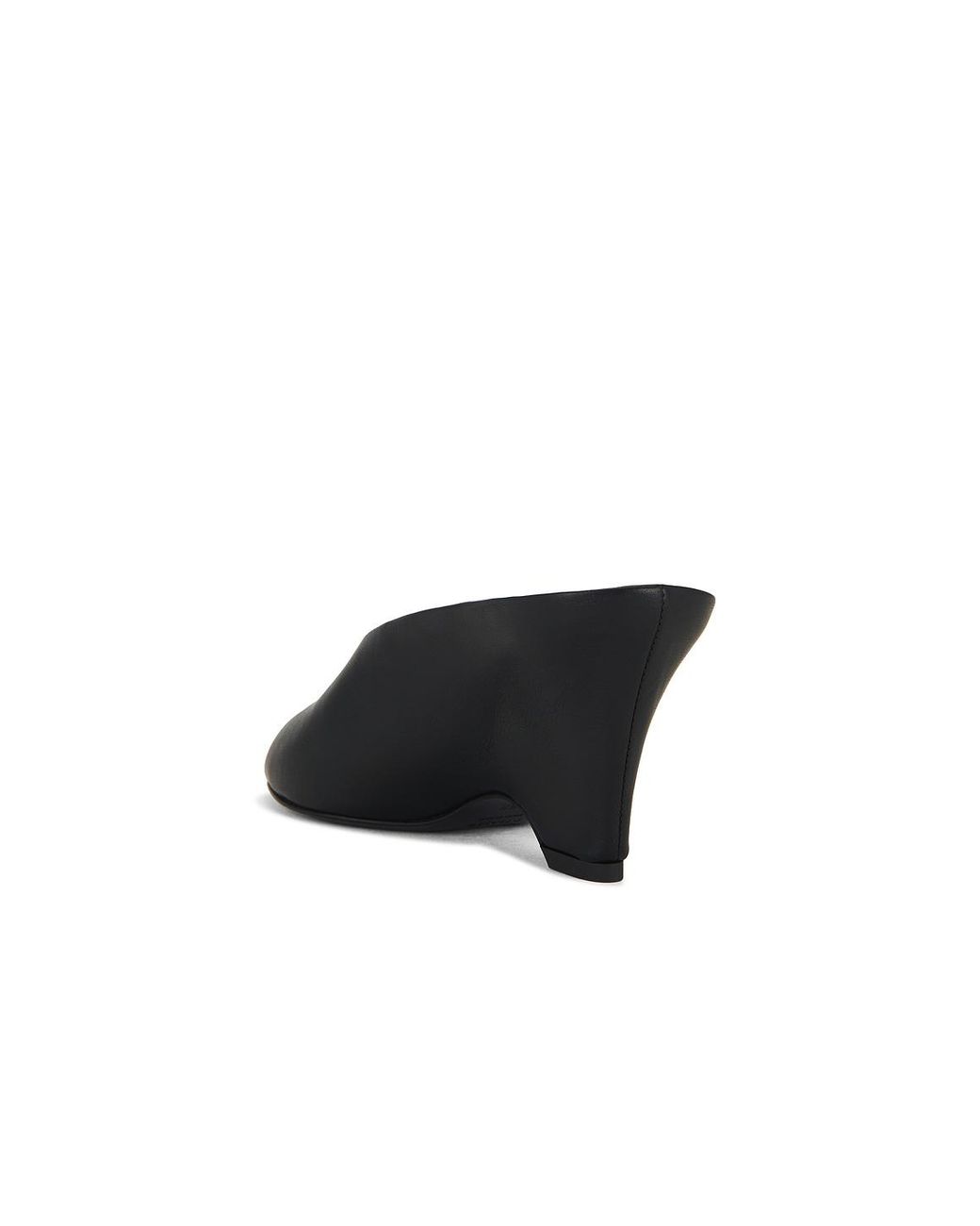 Khaite Black Cloak Peep Toe Mules