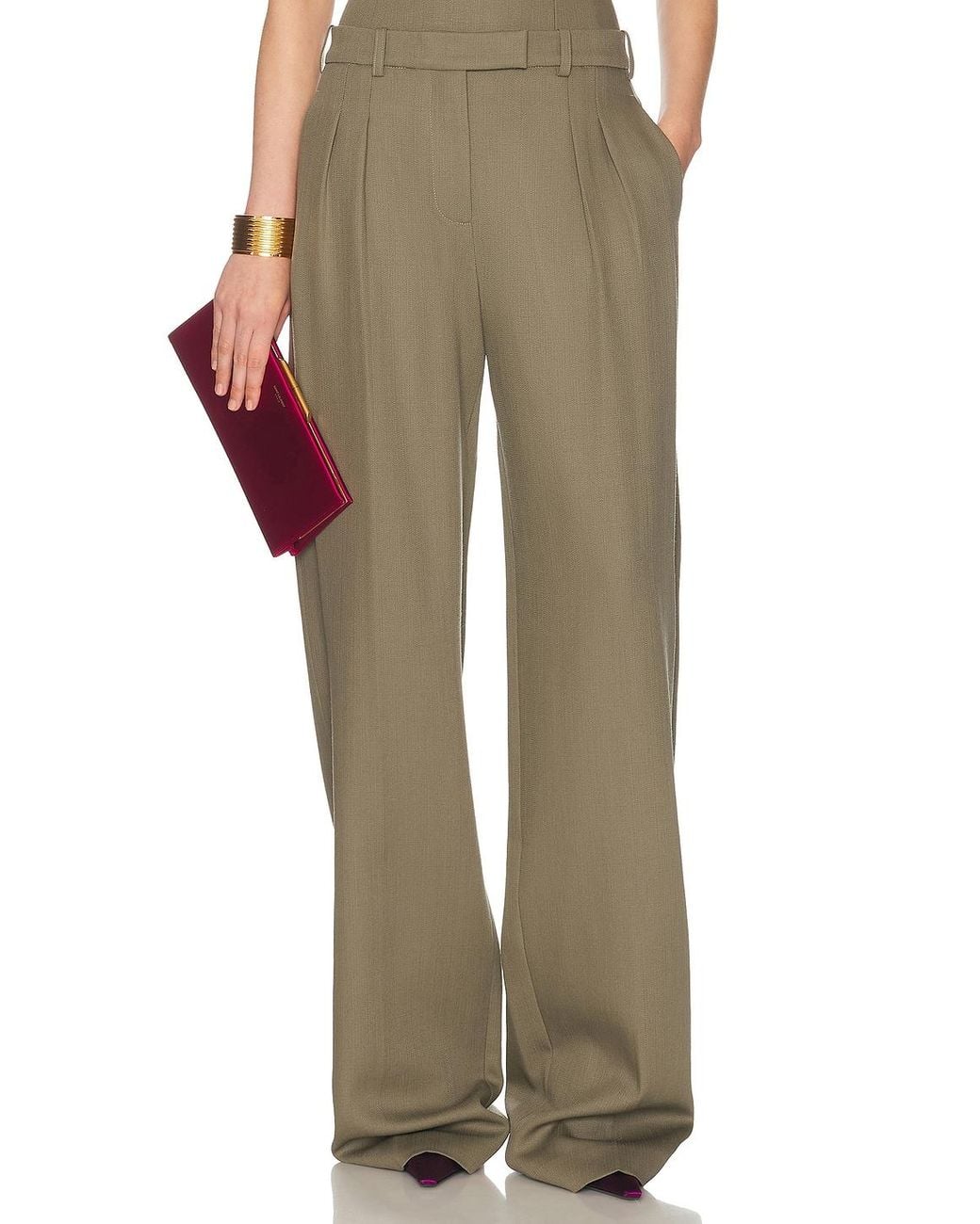 Alex Perry Natural Pleated Trouser