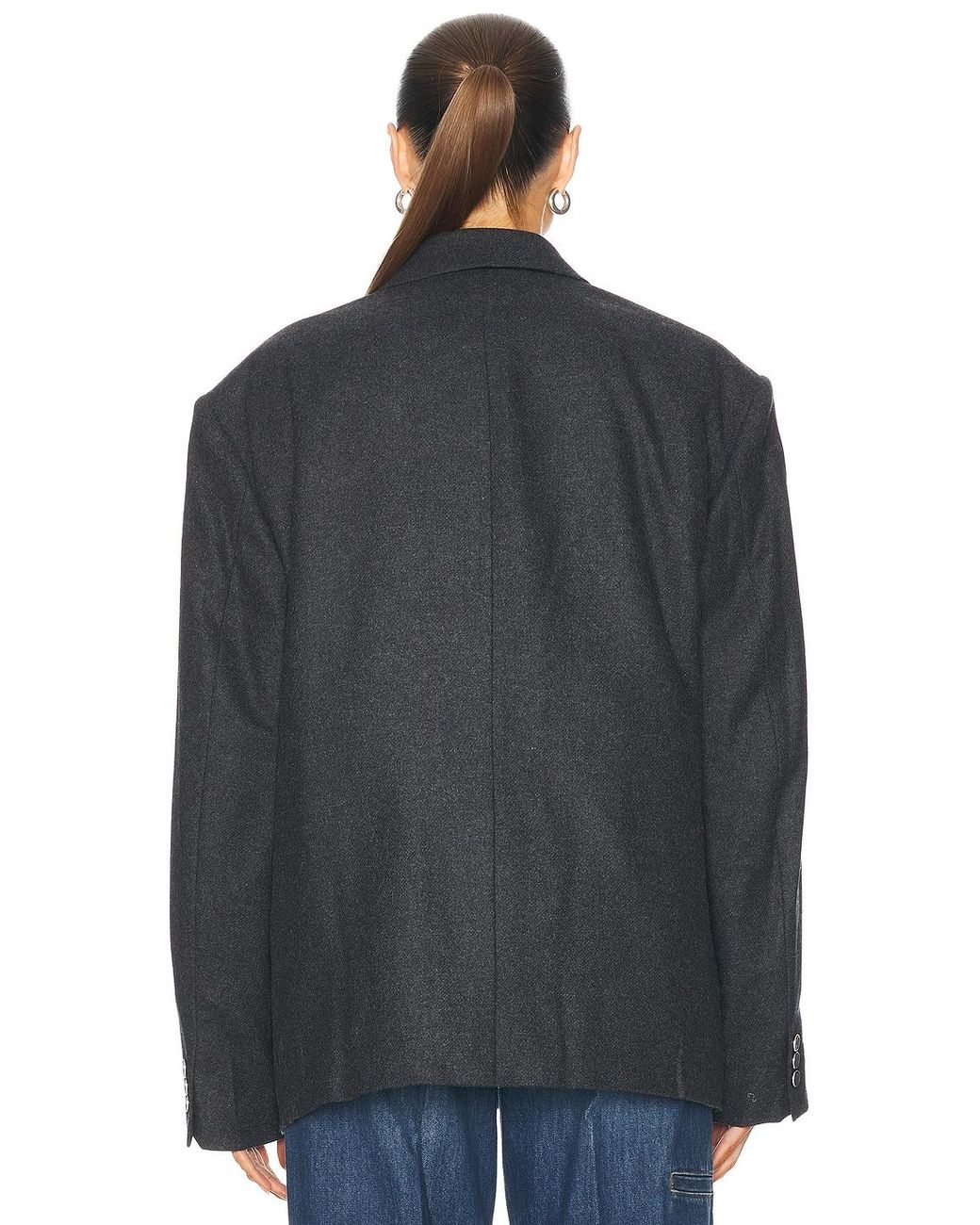 Helmut Lang Blue Oversized Blazer