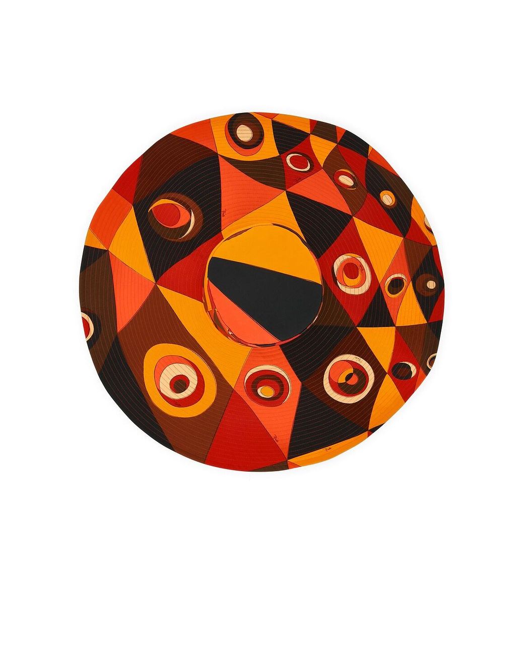 Emilio Pucci Orange Big Silk Hat