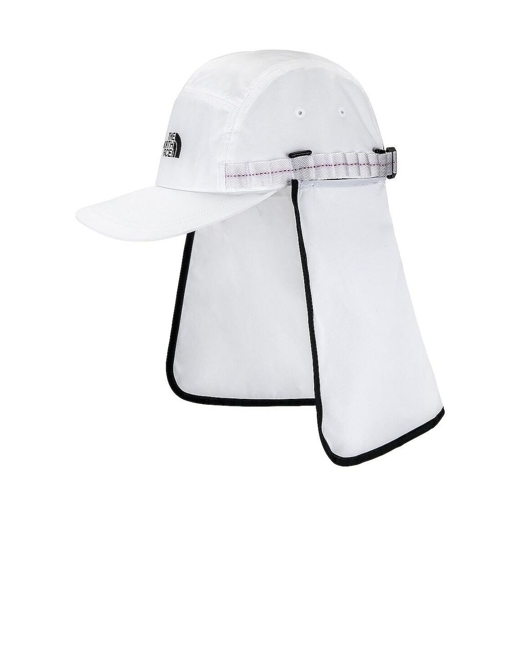 The North Face Flyweight Sunshield 5 Panel in White & Asphalt Grey 
