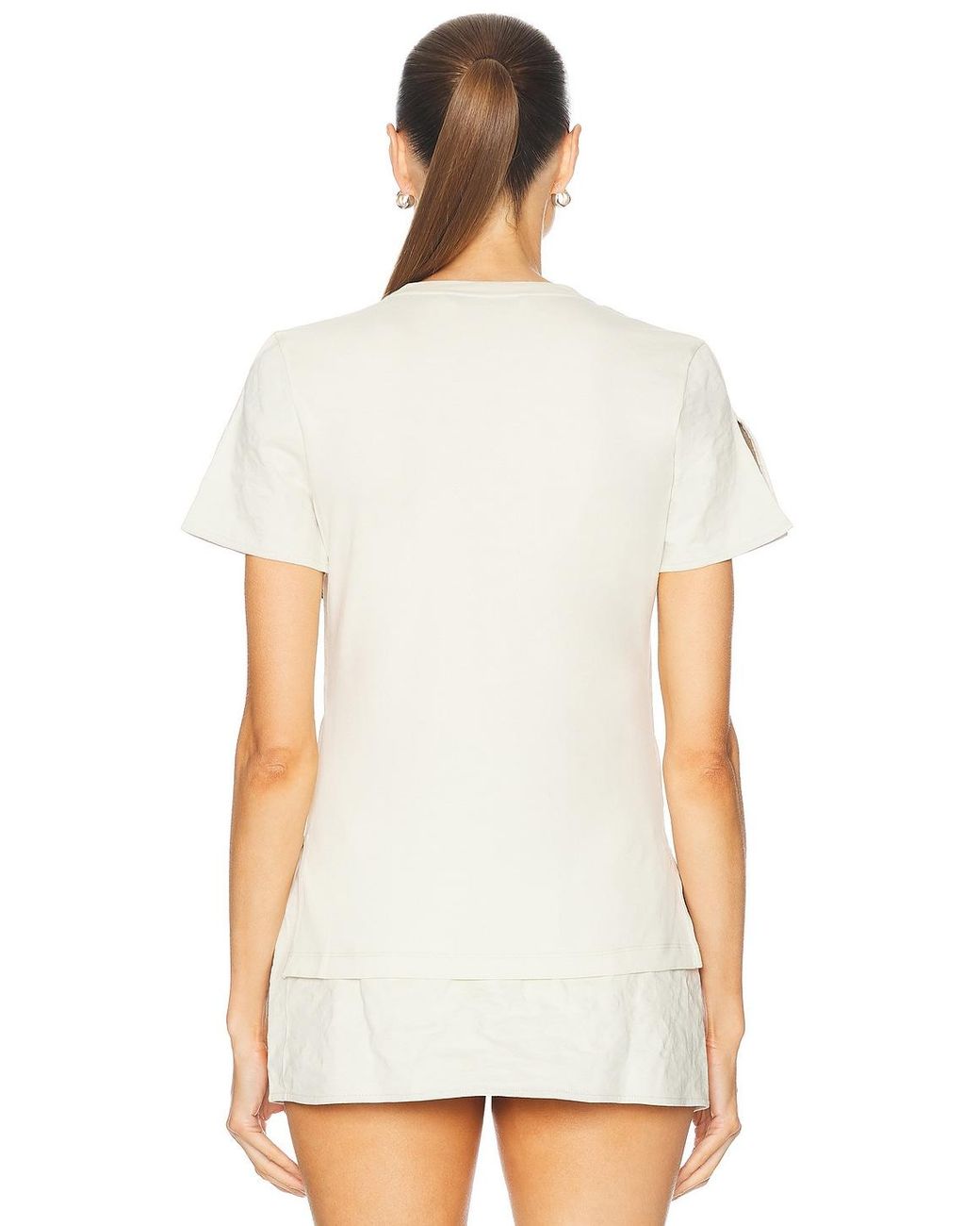 Christopher Esber White Embla Beaded Crushed Tee