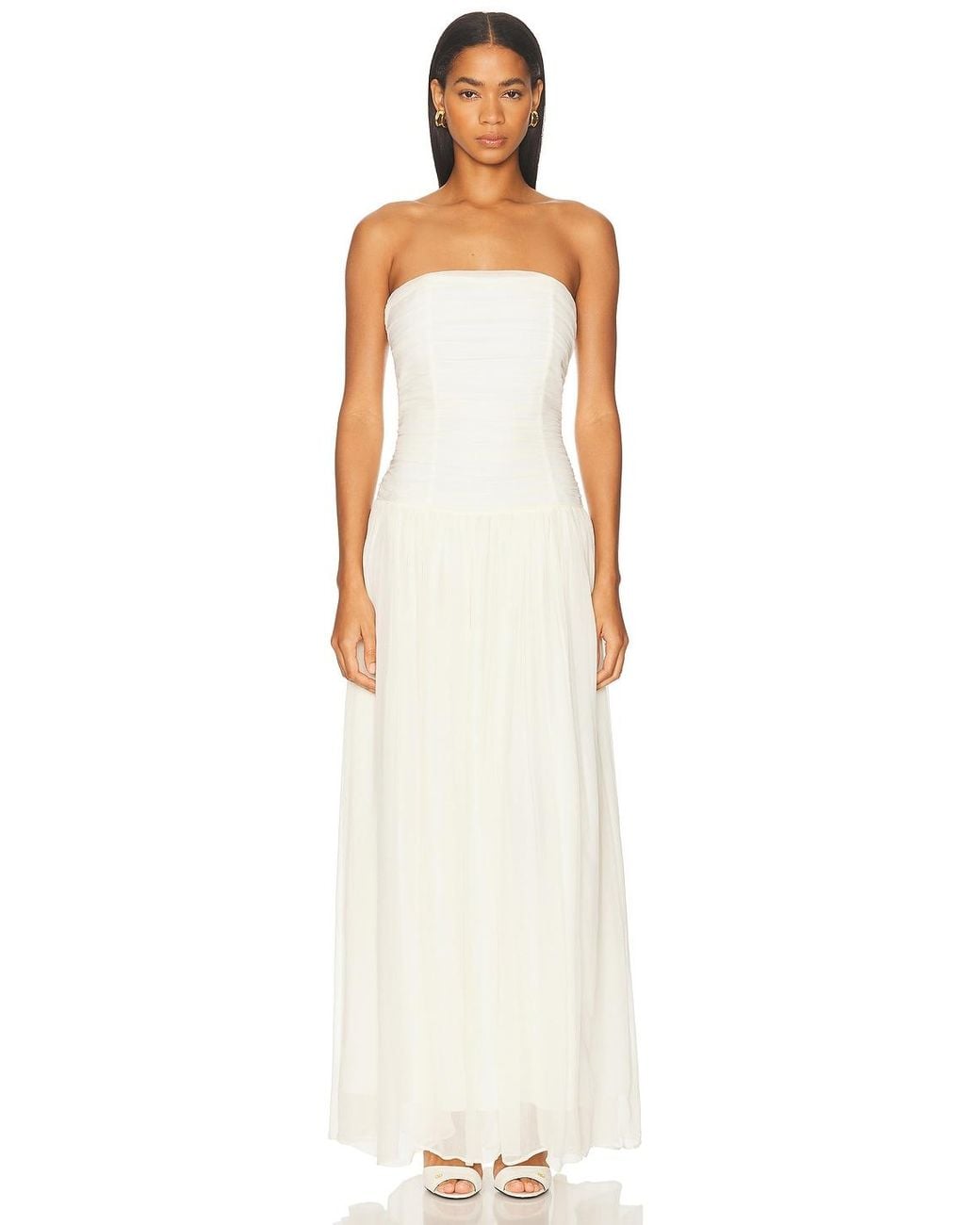 LPA Skye Maxi Dress in White | Lyst