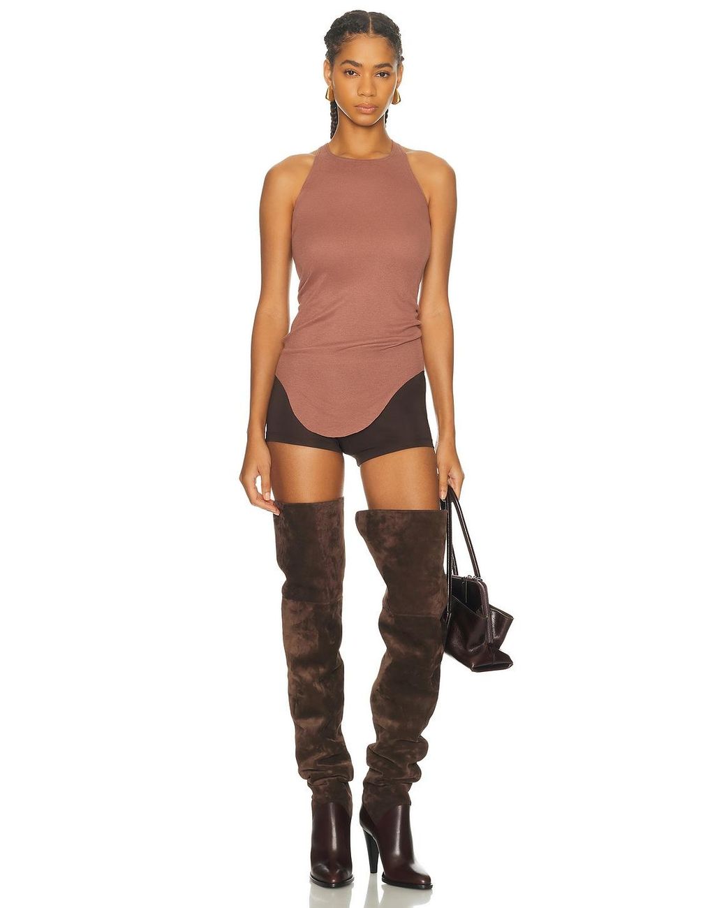 Rick Owens Purple Basic Tank Top