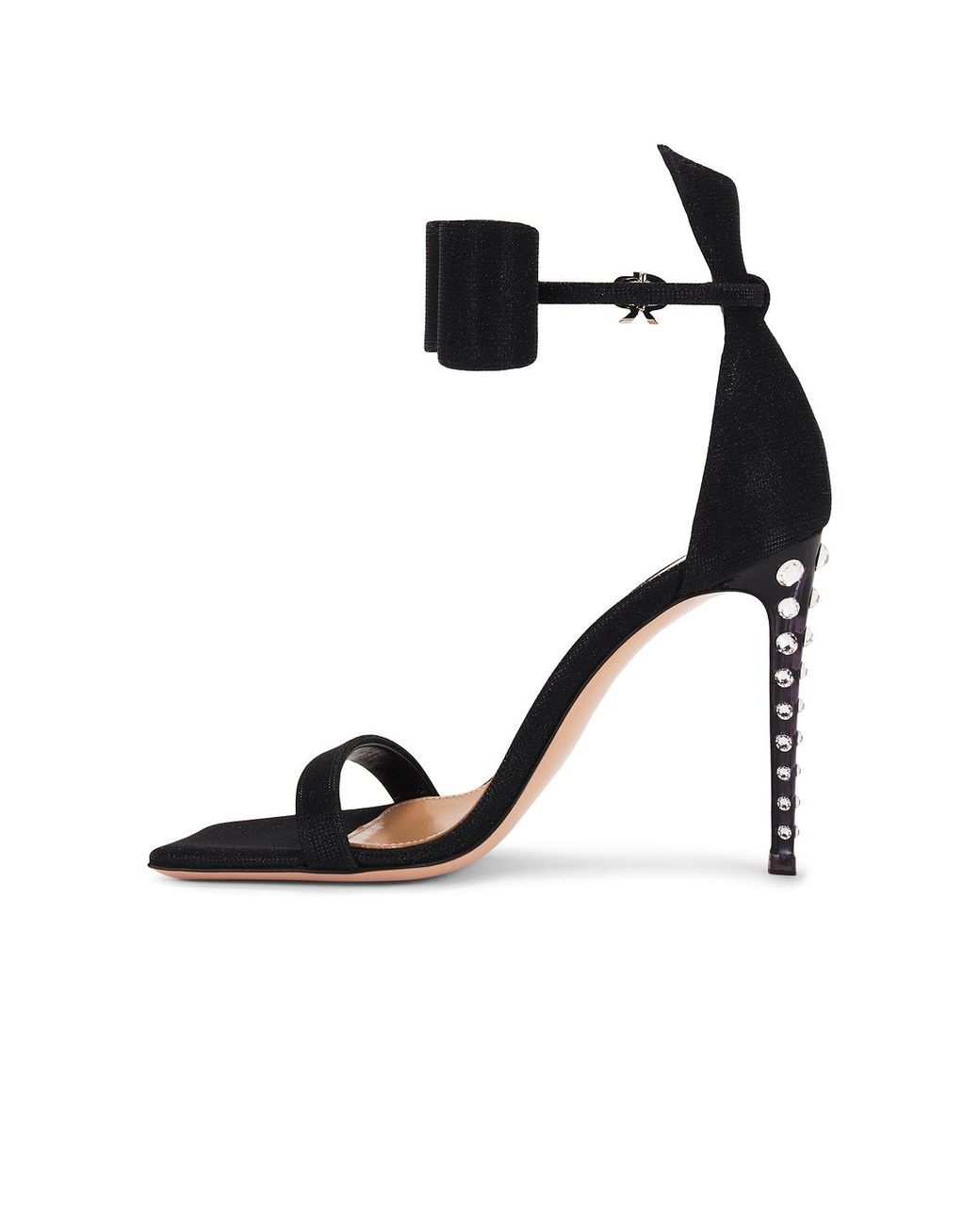 Gianvito Rossi Black Flash Bow Strap Sandal
