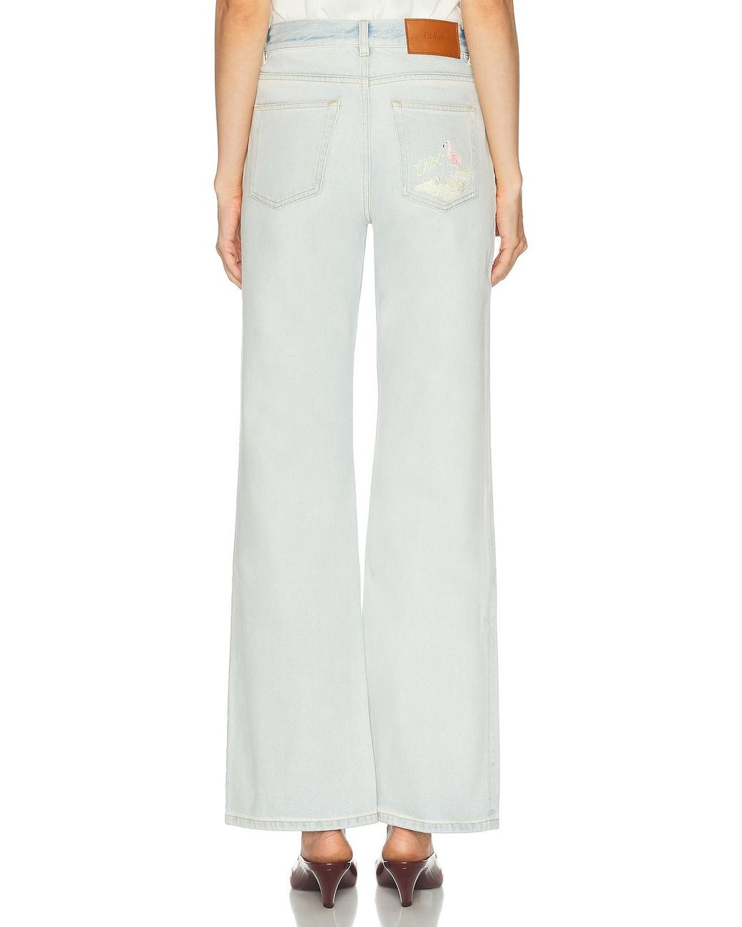 Chloé White Straight Leg