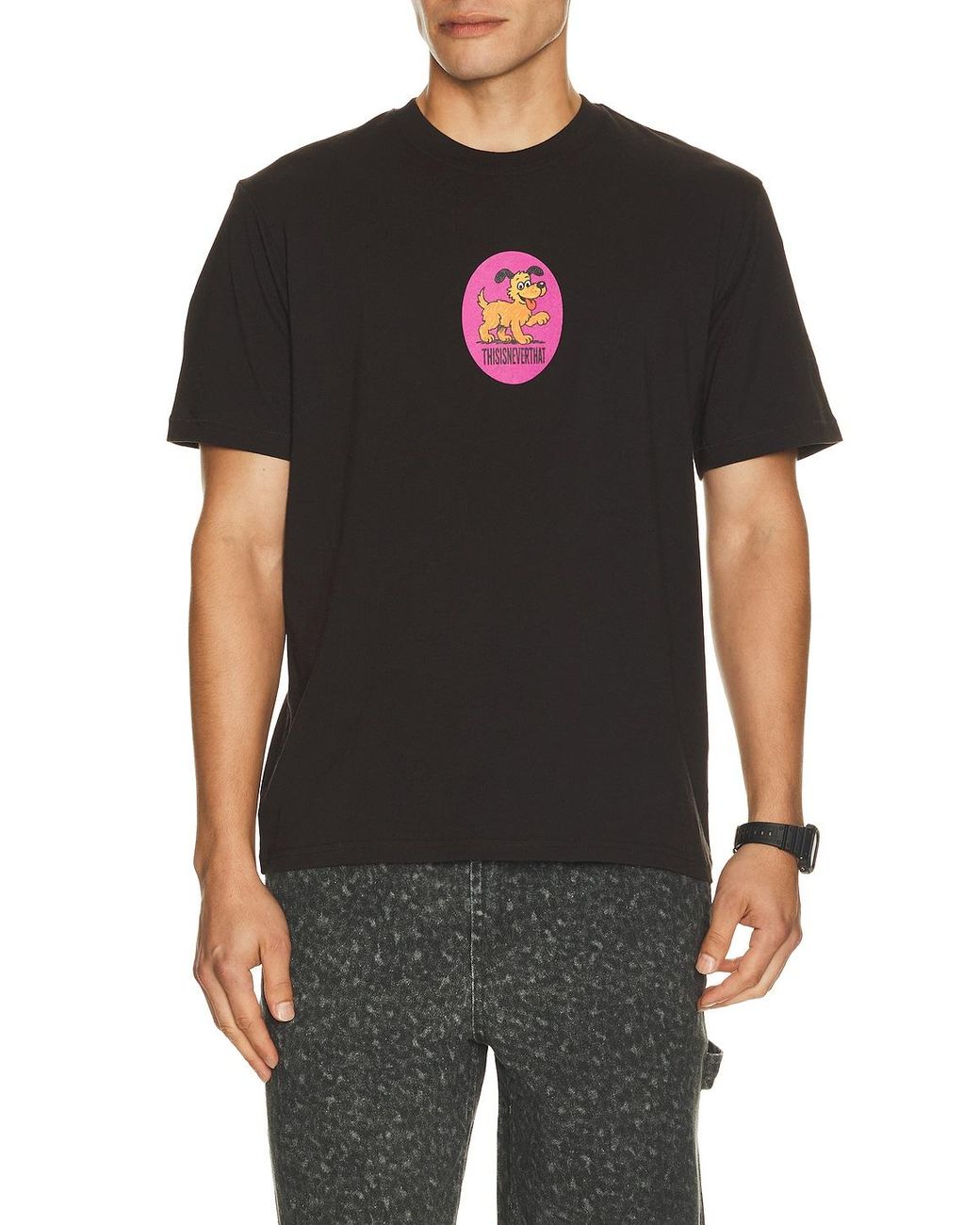 Thisisneverthat Black Doggo Tee for men