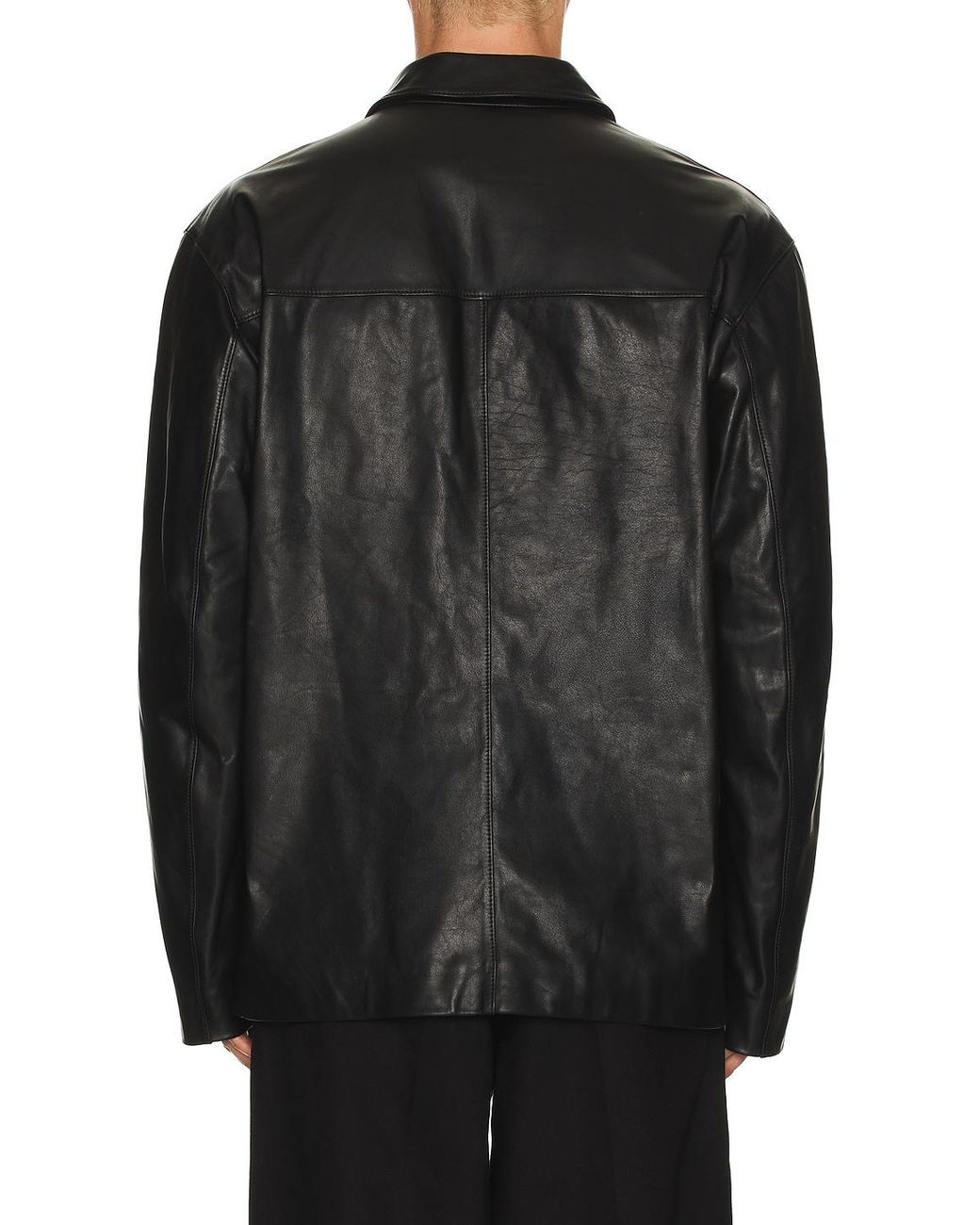 Lemaire Nappa Lamb Leather Sb Jacket in Black for Men | Lyst