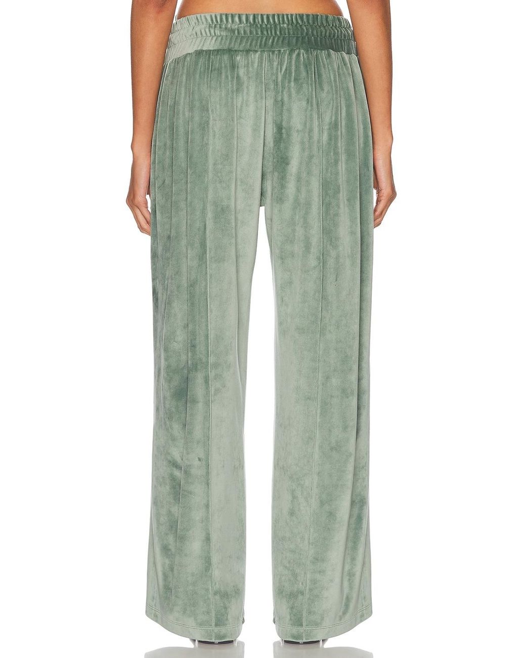Priscavera Green Velour Track Pant