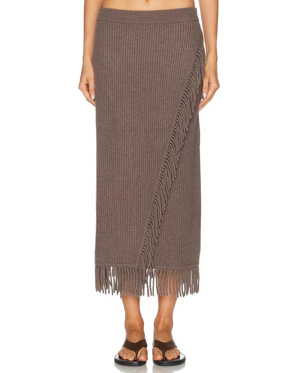 Jonathan Simkhai Brown Casey Midi Skirt