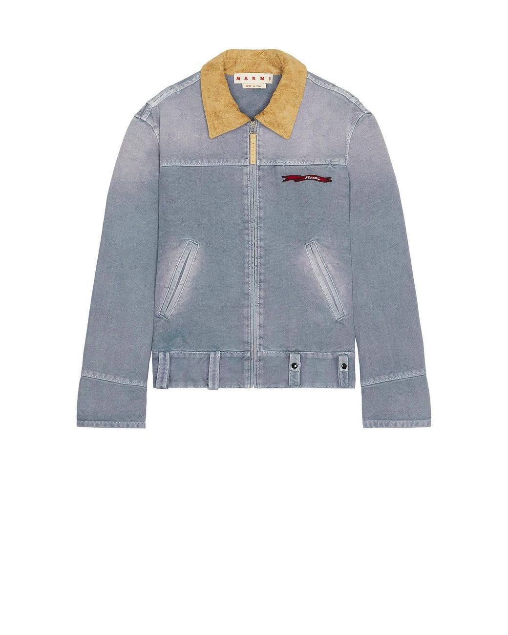 Marni Blue Zip Bomber Jacket for men