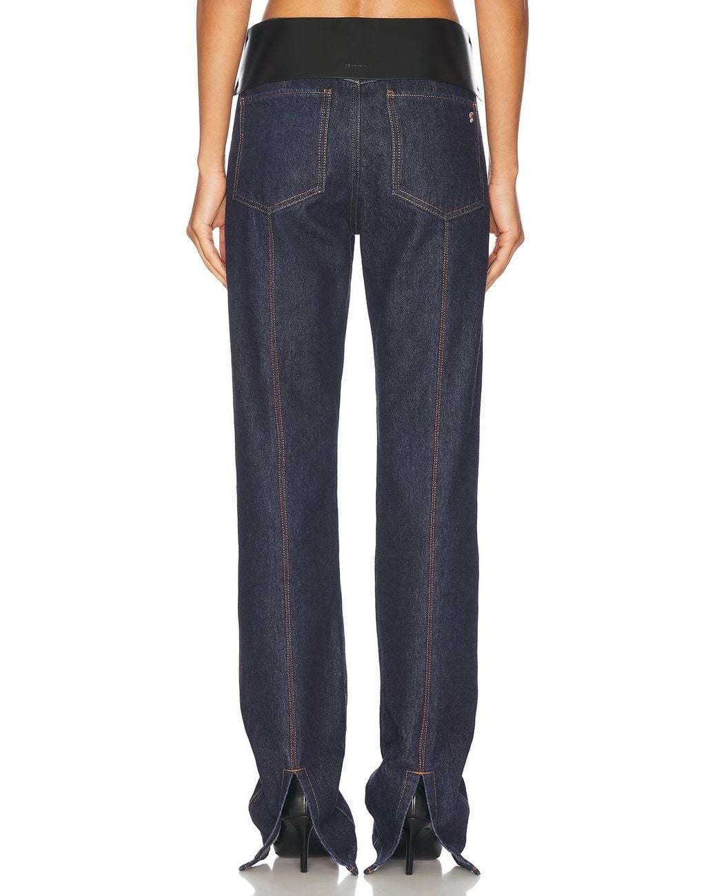 Sportmax Blue Aligi Split Hem Leg Jeans