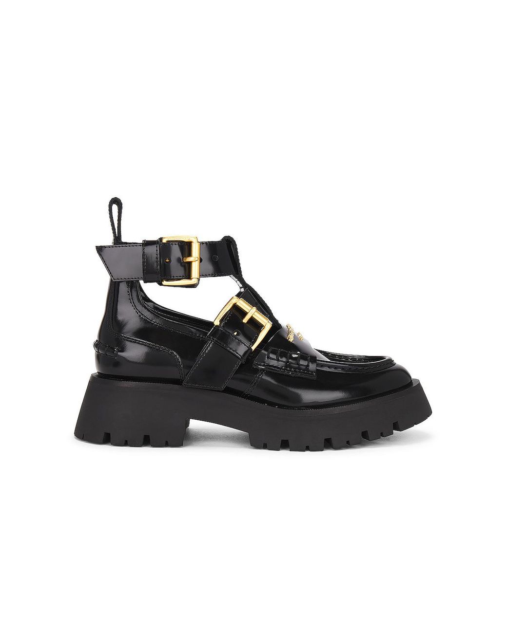 Alexander Wang ☆Carter Lug パテントレザーローファー 45mm CARTER MID-HEEL LUG LOAFER IN LEATHER in BLACK | alexanderwang®