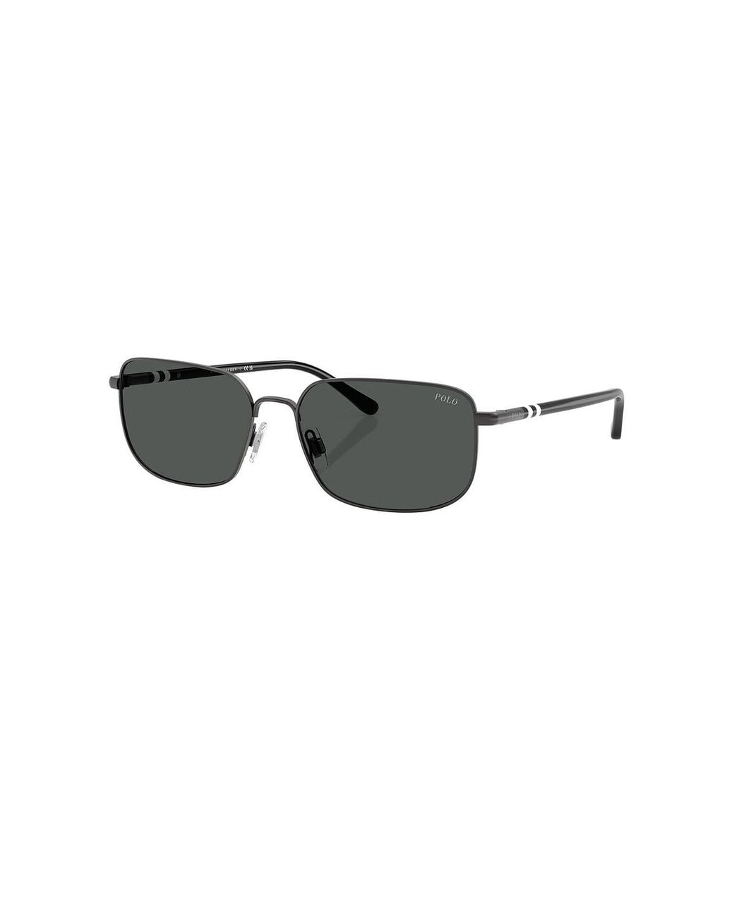Polo Ralph Lauren Black Rectangular Sunglasses for men