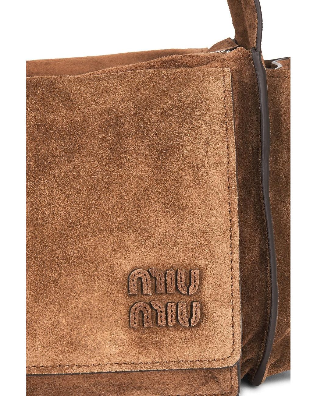 Miu Miu Brown Camoscio Shoulder Bag