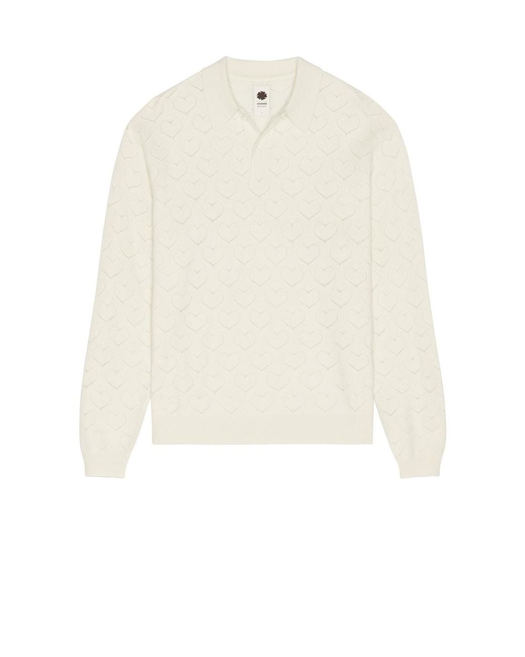 vowels Natural Eyelet Polo for men