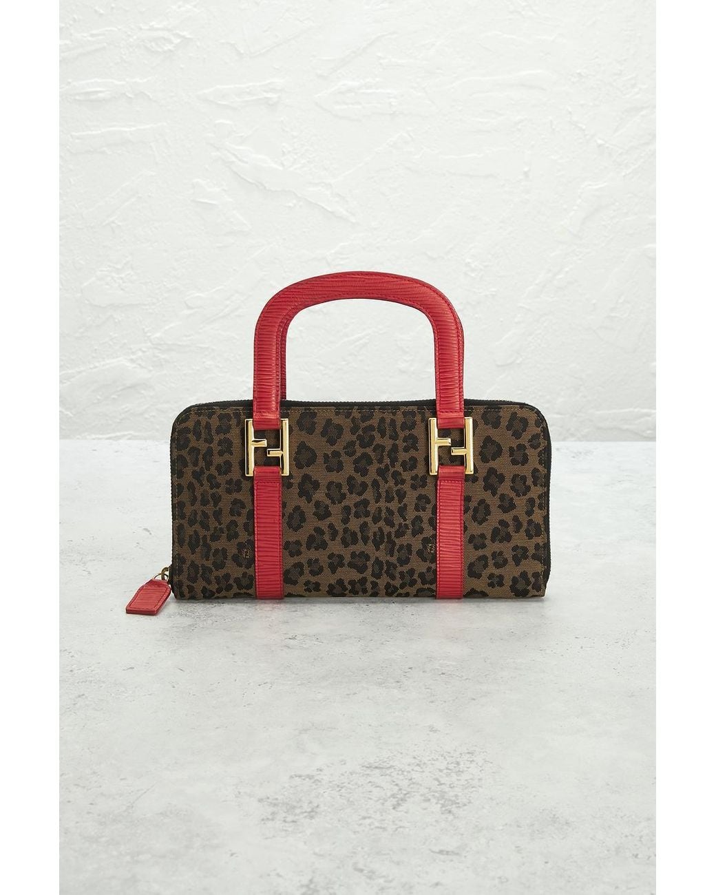 Fendi Red Cheetah Handbag