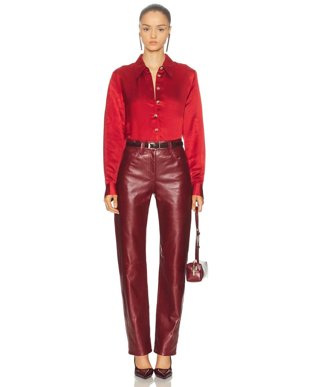 Khaite Red Auryn Top