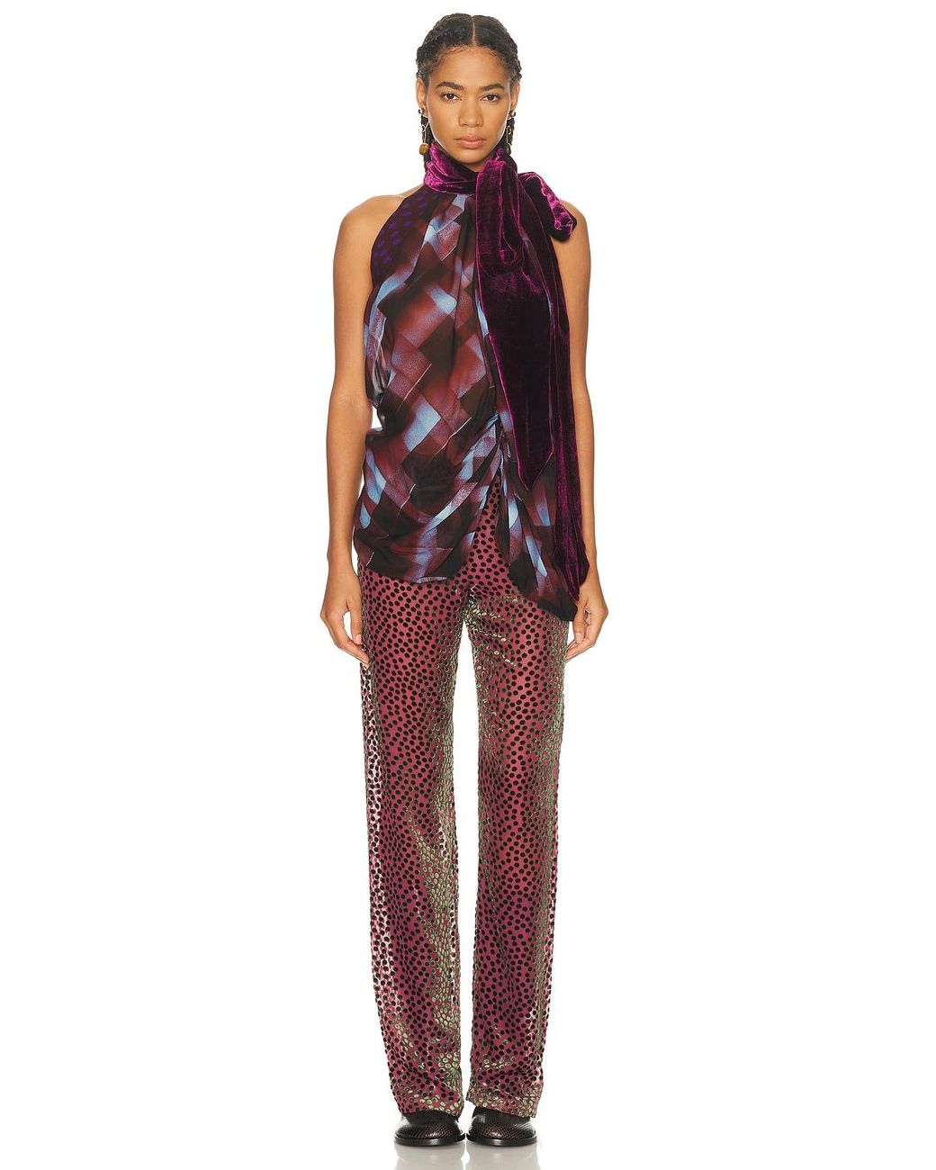 Dries Van Noten Red Cevira Top