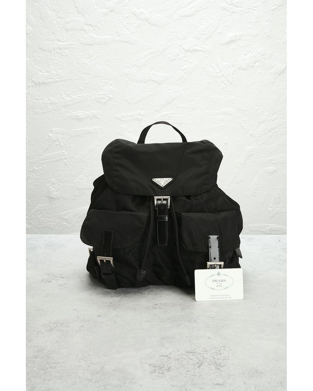 Prada Black Tessuto Backpack