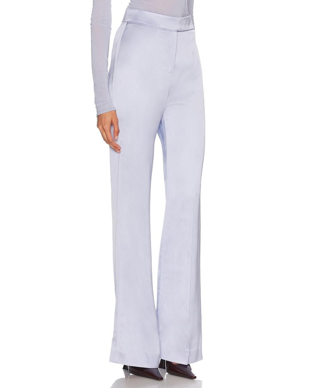 Alexandre Vauthier White Satin Tailoring Pant