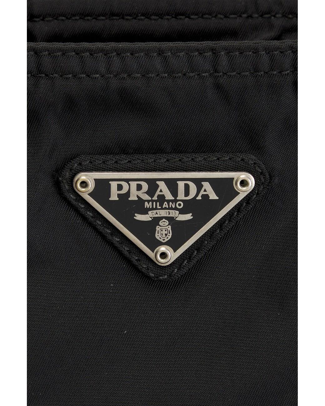 Prada Black Tessuto Mini Flat Messenger Bag